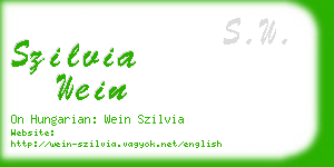 szilvia wein business card